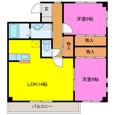 ヴェルドミールⅡの物件間取画像